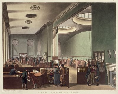 Royal Exchange, Lloyds Abonnementraum, aus Ackermanns 